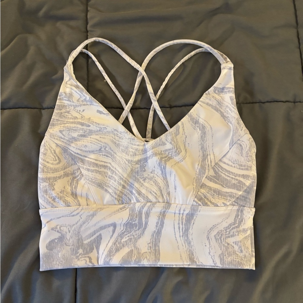Marble Print Strappy Bralette